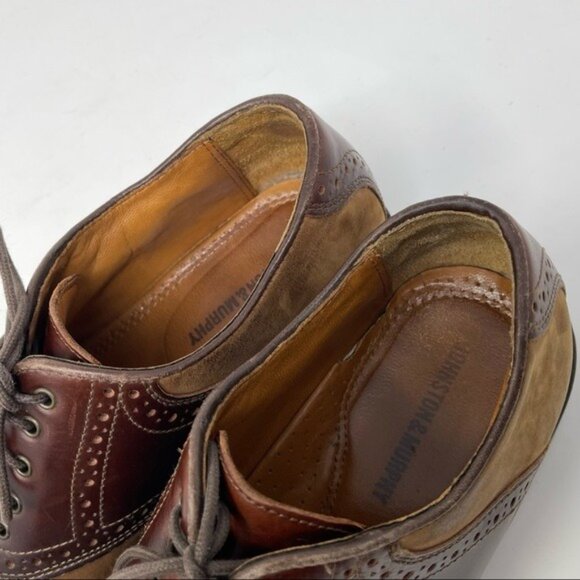 Johnston Murphy Tabor Saddle Shoes Brown Leather Oxfords 20-1032 size 9.5 main image 10